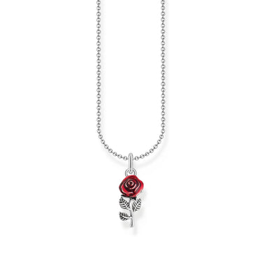 THOMAS SABO Necklace with red rose pendant