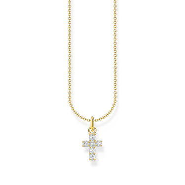 THOMAS SABO Cross pendant necklace with white zirconia