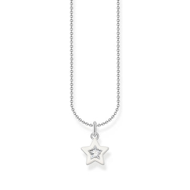 THOMAS SABO Necklace with star pendant and white zirconia - silver