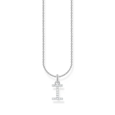 THOMAS SABO Necklace with letter pendant I and white zirconia - silver