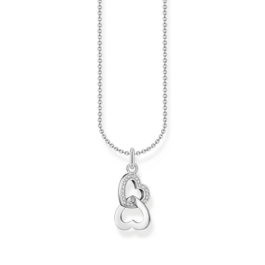 THOMAS SABO Necklace with intertwined hearts pendant and zirconia - silver