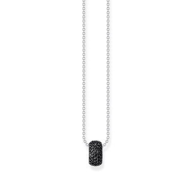 THOMAS SABO Necklace with ring pendant and black zirconia