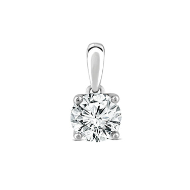 1.00ct Lab Grown Diamond Pendant in 18K White Gold