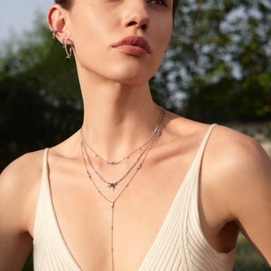 Ania Haie Silver Sparkle Spike Pendant Necklace