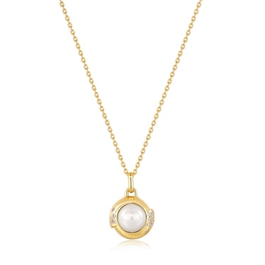 Ania Haie Gold Pearl Sphere Pendant Necklace