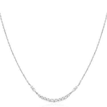 Ania Haie Silver Arc Pave Necklace