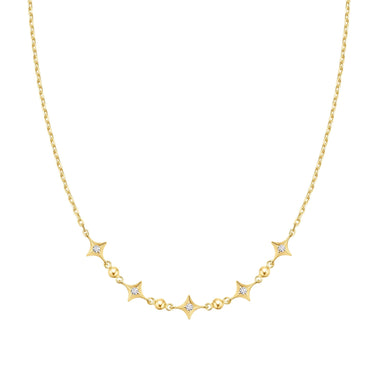 Ania Haie Gold Sparkling Star Station Necklace