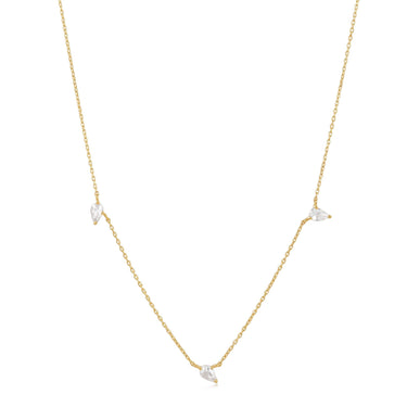 Ania Haie 14kt Gold White Sapphire Drop Necklace