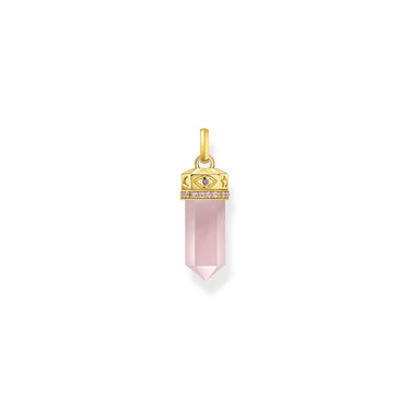 THOMAS SABO Rose Quartz Crystal Pendant Gold