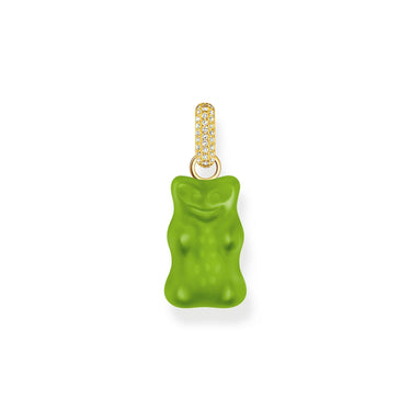 THOMAS SABO Large pendant with green goldbears and zirconia