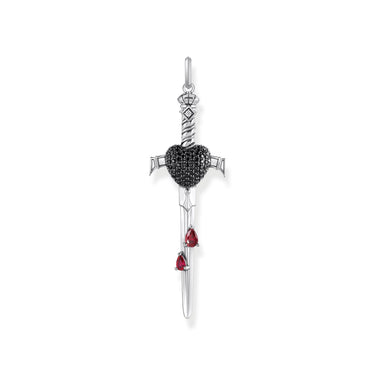 THOMAS SABO Sword pendant with black and red stones