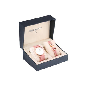Paul Hewitt Perfect Match Gift Set (Sailor White Sand Watch and Pink Phrep Medium)