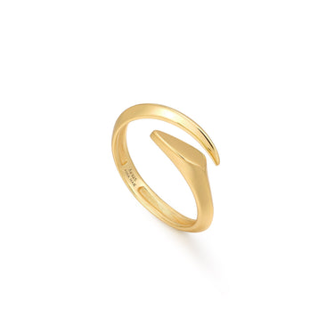 Ania Haie Gold Arrow Twist Adjustable Ring