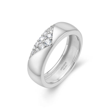 Ania Haie Silver Pave Cubic Zirconia Bold Statement Ring