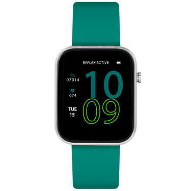 Reflex Active Series 12 Silver / Teal Silicone Smartwatch