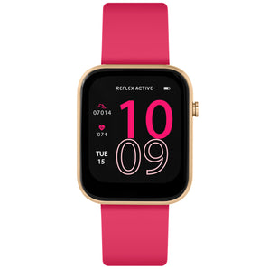 Reflex Active Series 12 Rose Gold/ Pink Silicone Smartwatch