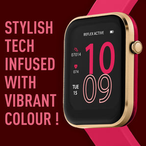 Reflex Active Series 12 Rose Gold/ Pink Silicone Smartwatch