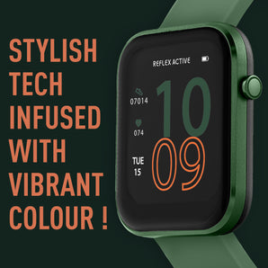 Reflex Active Series 12 Dark Green Silicone Smartwatch
