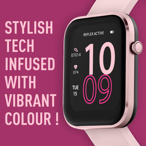 Reflex Active Series 12 Pale Pink Silicone Smartwatch