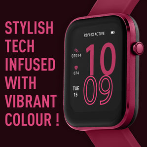 Reflex Active Series 12 Berry Silicone Smartwatch