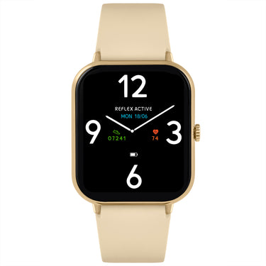 Reflex Active Series 23 Gold Case & Cream Silicone Strap