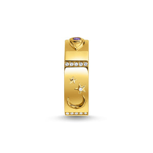 THOMAS SABO Gold Cosmic Talisman Ring with Colourful Stones