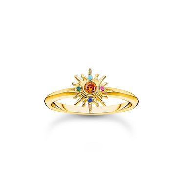 THOMAS SABO Ring with sun and colourful stones