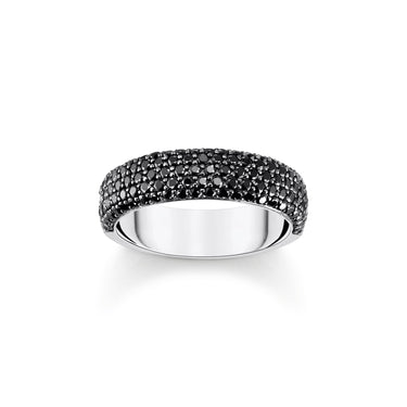 THOMAS SABO Chunky band ring with black zirconia