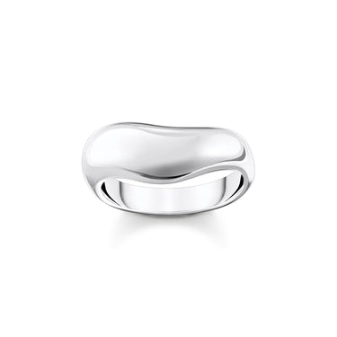 THOMAS SABO Ring with curved shape silver