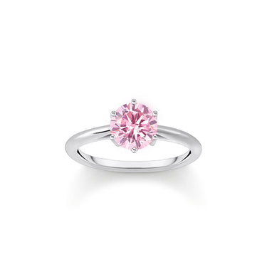 THOMAS SABO Ring with pink zirconia in brilliant cut