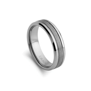 Blaze Infinity tungsten men’s ring with brushed and shiny finish - TSR28