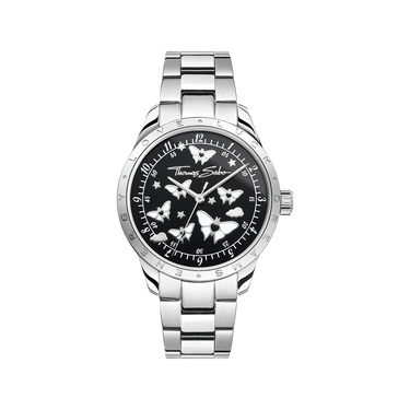 THOMAS SABO Luminescent Butterfly Watch Black Dial
