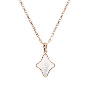 Bronzallure Alba White Mother of Pearl Necklace
