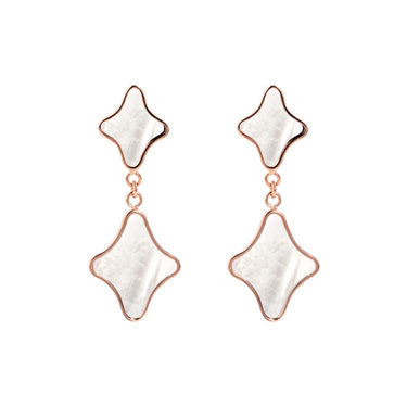 Bronzallure Alba White Mother of Pearl Earrings