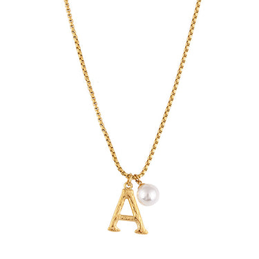 Pearl Letter A Necklace