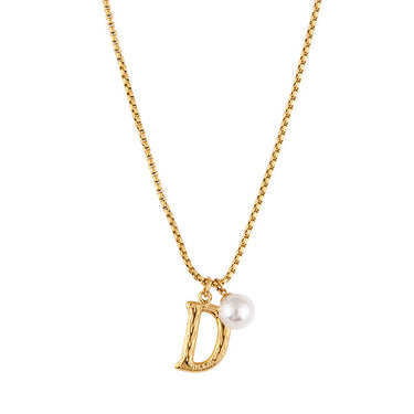 Pearl Letter D Necklace