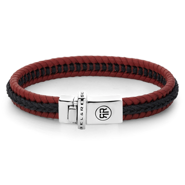 Rebel and Rose Dual Twisted Black-Red Bracelet