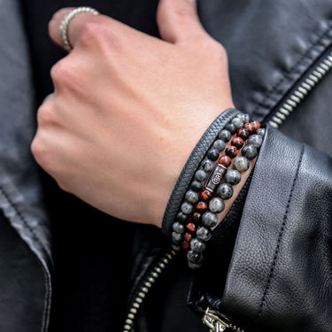 Rebel and Rose Small Braided Anthracite Bracelet