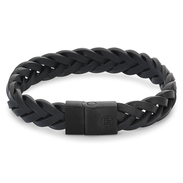 Rebel and Rose Full Metal Braided Black Black Bracelet