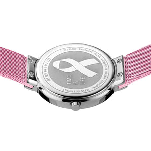 Bering Aurora Borealis Gift Set 31mm Pink Milanese Strap with Matching Bracelet Watch
