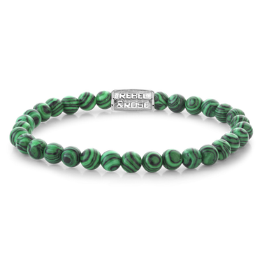 Rebel and Rose Malachite Green 6mm Bracelet