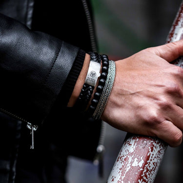 Rebel and Rose Braided Raw Mat Black  Bracelet