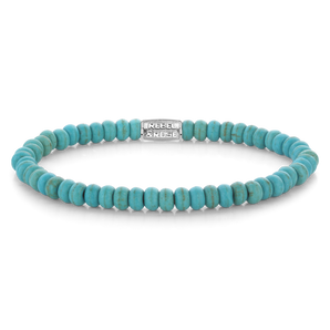 Rebel and Rose Turquoise Round Slices 4mm Bracelet