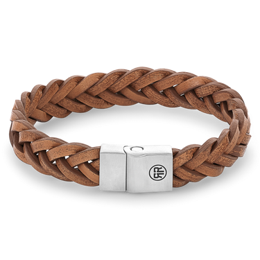 Rebel and Rose Full Metal Braided Cognac Matt Bracelet