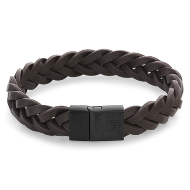 Rebel and Rose Full Metal Braided Brown Black Bracelet