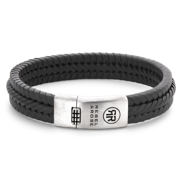 Rebel and Rose Twisted 925 Anthracite Bracelet