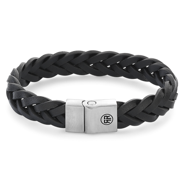 Rebel and Rose Full Metal Braided Black Matt Bracelet