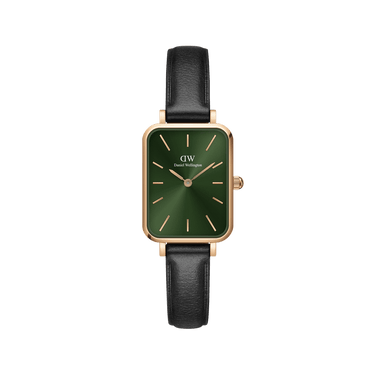 Daniel Wellington Quadro 20X26 Pressed Sheffield Rose Gold & Emerald Watch