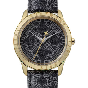 Vivienne Westwood Berkley Black Gold 35mm Black Chronograph Watch