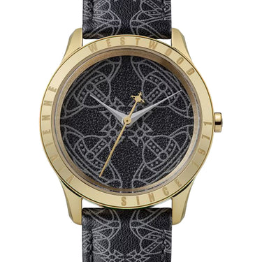 Vivienne Westwood Berkley Black Gold 35mm Black Chronograph Watch